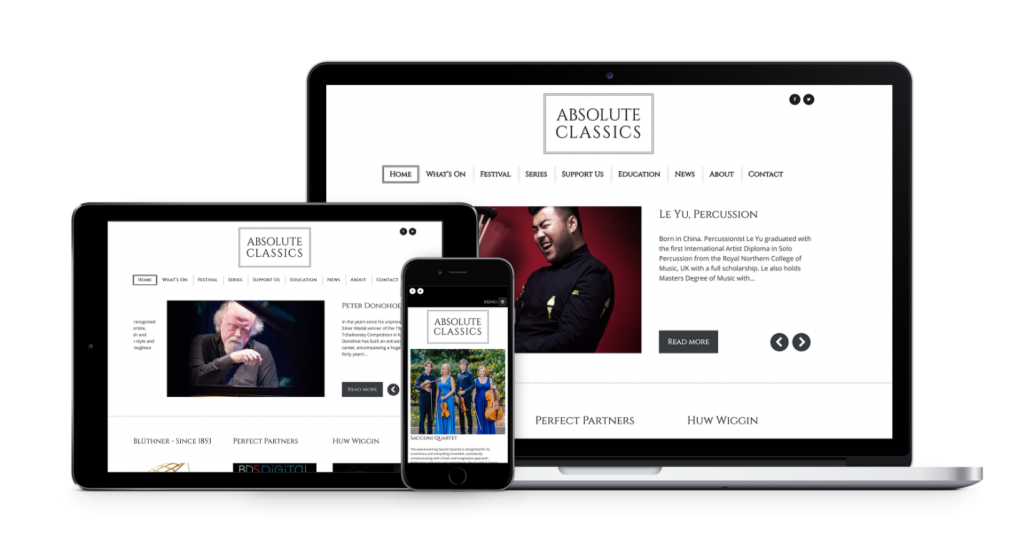 absolute classics website design by bdsdigital