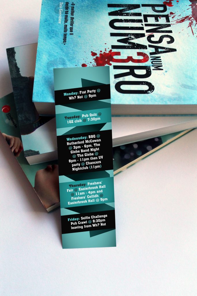 bdsdigital uws freshers bookmark design