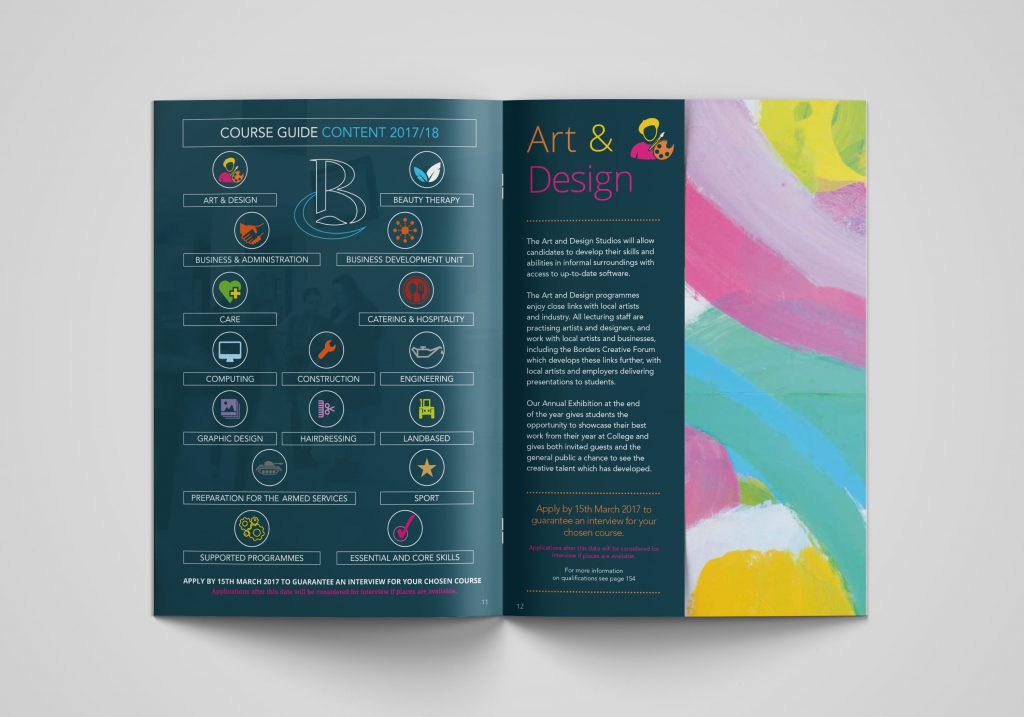 borders college programme design by bdsdigital