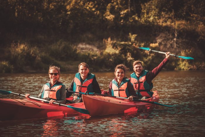 People on Canoes